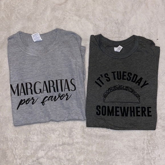 two graphic tees. - Picture 1 of 6